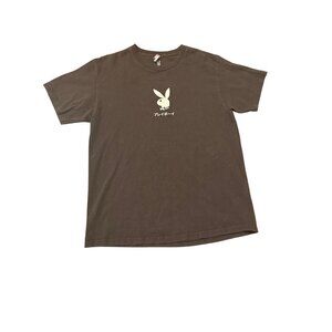 Playboy‎ Club Tokyo Japan Black Graphic T-Shirt L 100% Cotton  By Color Bars